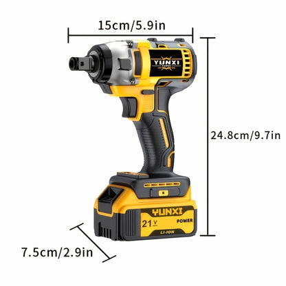 Cordless Impact Wrench 21V Brushless Electric Drill Set with 4000mAh Battery, Toolbox & Full Accessories, Wireless Power Drill for Automotive, Home & Industrial Use, Men's Gift