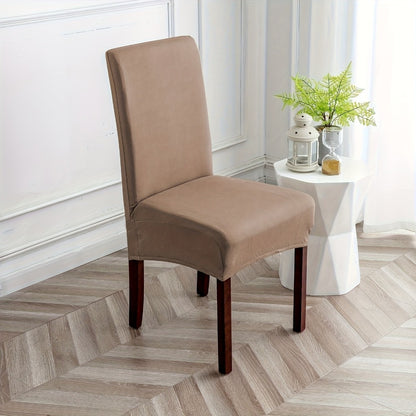 Stretch Dining Chair Covers Set | Elastic Jacquard Slipcovers for Dining Room Kitchen Wedding Office, 4pcs or 6pcs, 9 Colors, Washable Furniture Protector