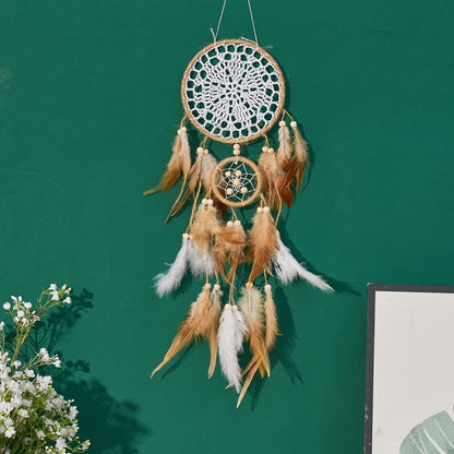 Dream Catcher Wall Decor 5 Pack Large Handmade Boho Dream Catchers Moon Sun Wall Hanging Decoration Bohemian Bedroom Decor Aesthetic Room Decor Bed Decoration Boho Wall Art Camel