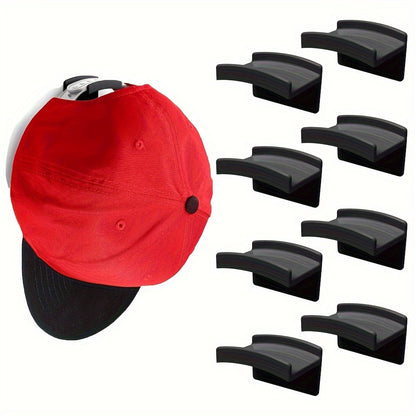 Hat Hooks Wall Mounted 20-Pack, Strong Adhesive Baseball Cap Hooks — No Drilling Multi-Purpose Hat Rack Organizer for Caps, Bags, Keys & More | Black & White