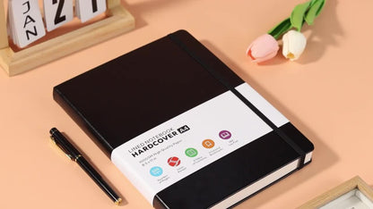 A4 Hardcover Lined Journal Notebook 320 Pages, Faux Leather College Ruled Notebook with 100GSM Thick Pages, 8.5x11 Large Writing Journal for Women Business School