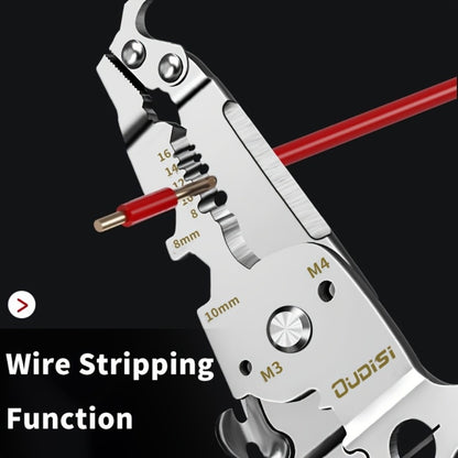 Folding Wire Stripper Multifunctional Pliers Crimping Cutter Tool for Electrician Cable DIY Electronic Maintenance Compact Portable Anti-Slip Spring Clip Car Toolbox Hand Tool