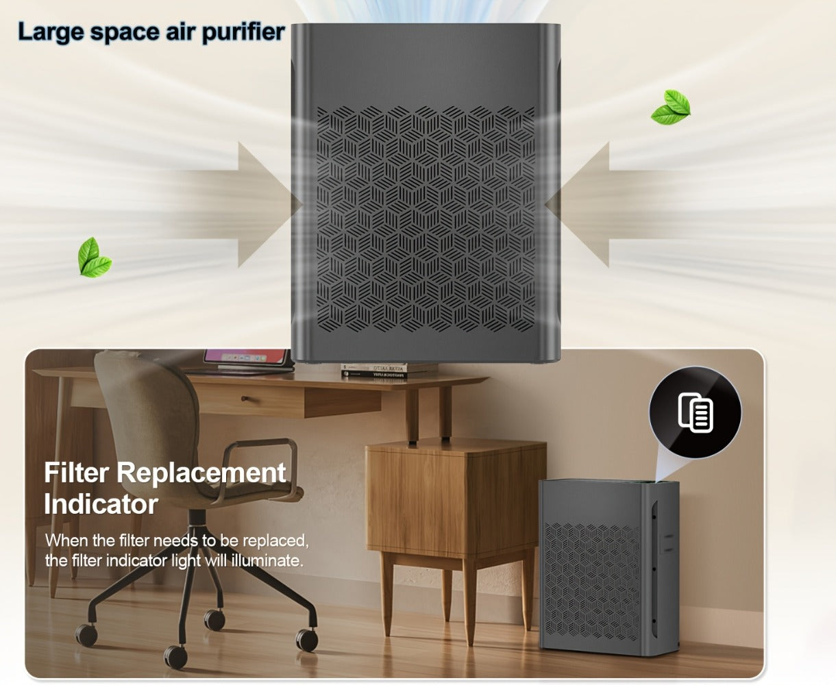 Large Area Air Purifier Covers 1095ft² with Air Quality Display Timer for Bedroom Living Room Indoor Home Office Multiple Colors