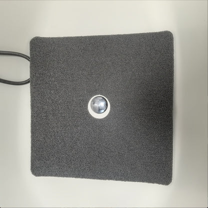 Non-Slip Shower Mat PVC Loofah Bath Mat with Drain Holes – Quick-Dry Square Bathtub Floor Mat, No Suction Cups Needed, Soft Cushioned, 24x24 Inch, Grey/White/Beige