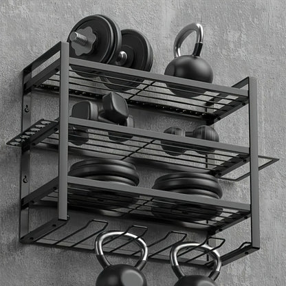 Wall Tool Storage Rack Heavy Duty Metal Organizer - 4 Layer Cordless Drill Holder Clamp Bracket Workbench Wall Mount Space Saving Workshop Garage Storage