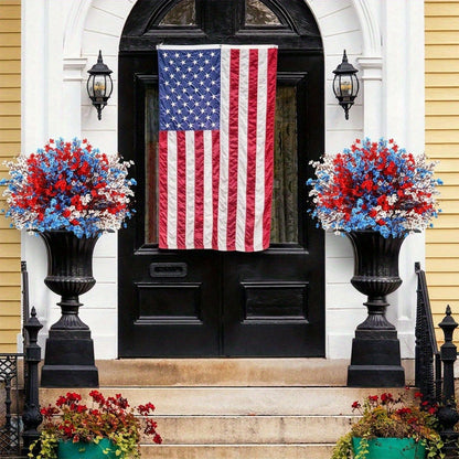 Artificial Flowers 4th of July Patriotic – 15pcs Real Touch Fake Flowers for Independence Day Home Decor, Floral Arrangements, Table Centerpieces & Holiday Decoration