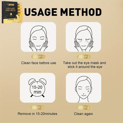 Under Eye Patches 24 Pairs Gold Collagen Eye Masks – Reduces Dark Circles, Puffiness & Fine Lines, Hydrating Under Eye Mask for Rejuvenated, Youthful Skin