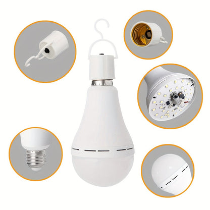 Emergency Light Bulb for Power Outages 2000mAh Rechargeable LED 6000K with Backup Battery – Auto-On Failure Detection, Hangable Emergency Lighting for Home Camping Power Failure, 4 8 12 Pack