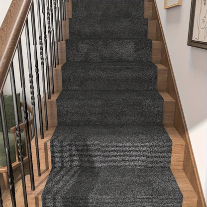 Non-Slip Runner Rug Self-Adhesive Carpet Strip Mat | Machine Washable Hallway Kitchen Stair Mat with Rubber Backing | Cat Scratch Protector Floor Covering