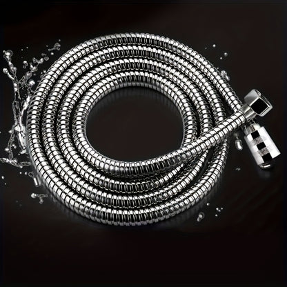 Flexible Stainless Steel Shower Hose Electroplated - Round Shape, Wall-Mounted Easy Install, for Rainfall Shower Heads & Sprayers, 59" / 78.7" / 118" Length Options, Chrome Finish