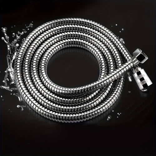 Flexible Stainless Steel Shower Hose Electroplated - Round Shape, Wall-Mounted Easy Install, for Rainfall Shower Heads & Sprayers, 59" / 78.7" / 118" Length Options, Chrome Finish