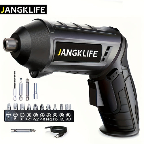 Electric Screwdriver Set 16pcs, 90° Rotatable Foldable Cordless Screwdriver Kit with 1200mAh Rechargeable Battery & Bits