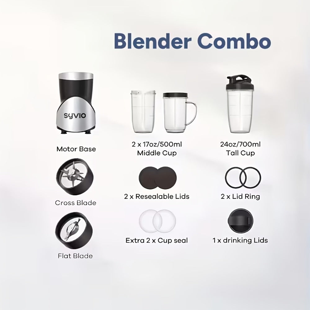 Personal Blender & Smoothie Maker 12-in-1 – High-Powered Protein Shake Mixer, Multi-Function Grinder, BPA-Free with Portable Cup