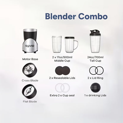 Personal Blender & Smoothie Maker 12-in-1 – High-Powered Protein Shake Mixer, Multi-Function Grinder, BPA-Free with Portable Cup