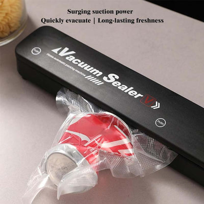Food Vacuum Sealer Machine 1850W, Automatic Vacuum Sealer with 50 Vacuum Bags — Compact Food Preservation Air Sealer for Fresh Food & Long-Term Storage | Black & White