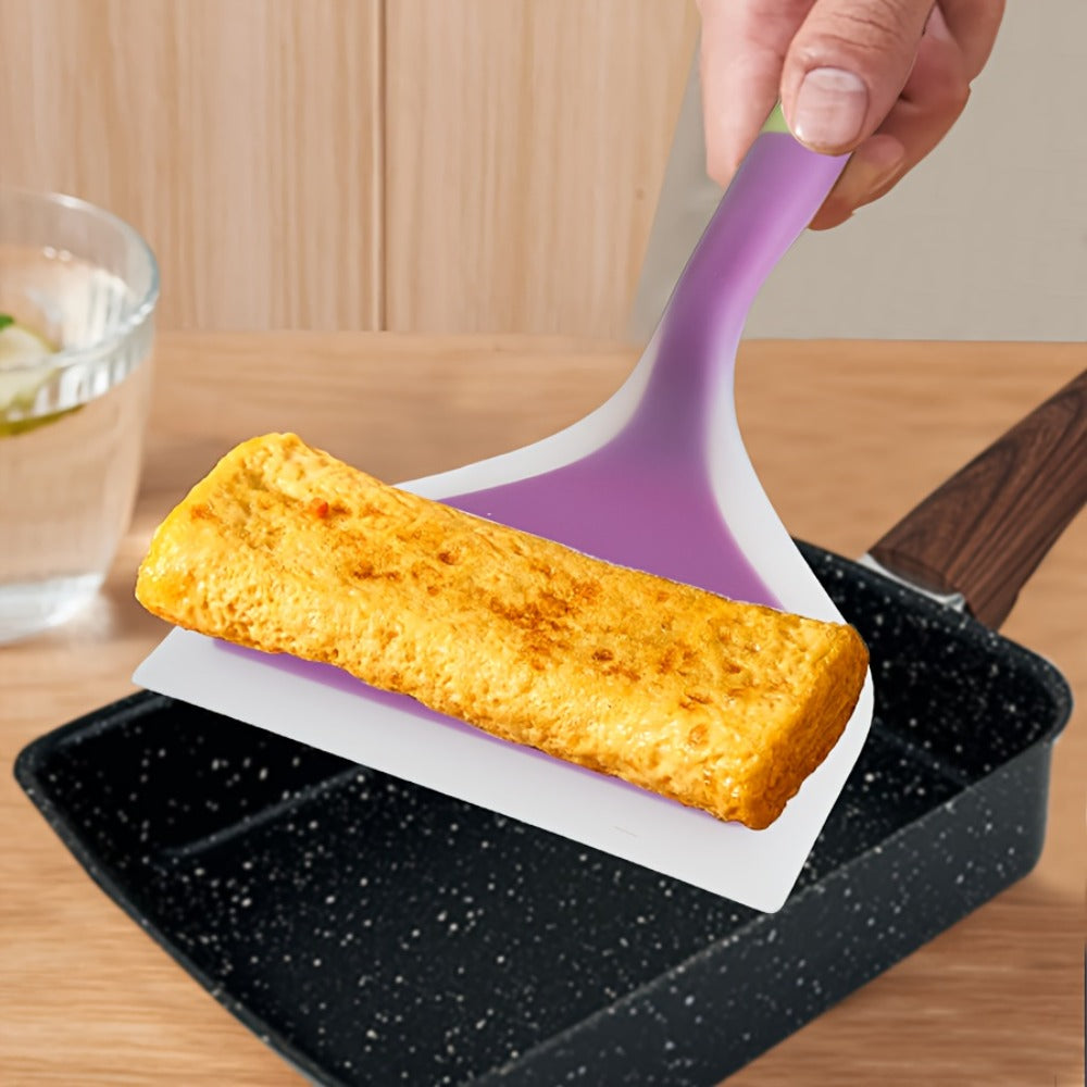 Tamagoyaki Pan Japanese Nonstick Rectangular Egg Pan for Omelettes & Rolls – Induction Halogen Compatible Dishwasher Safe Wooden or Plastic Handle with Optional Silicone Spatula