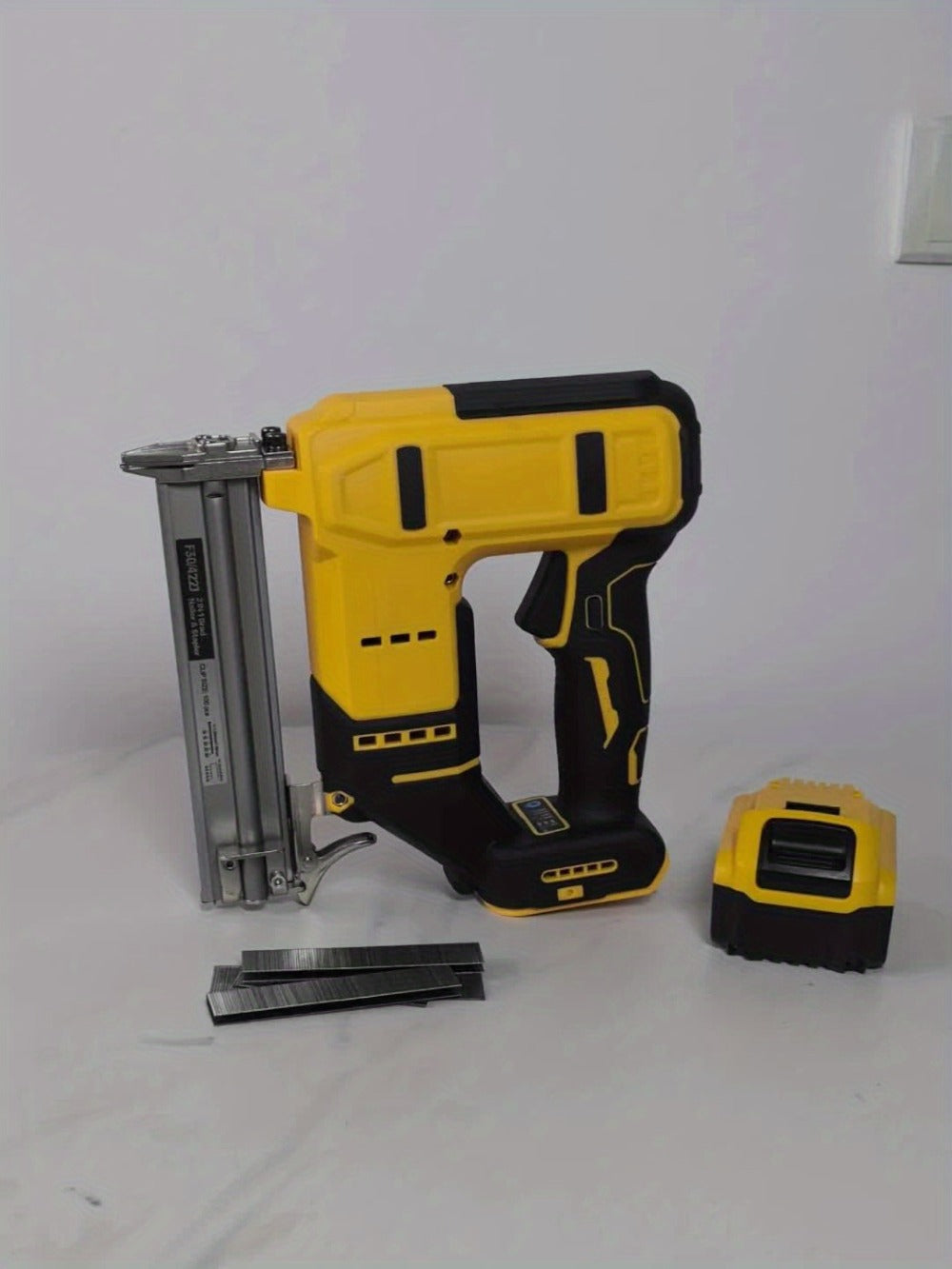 Cordless Brad Nailer and Stapler 2-in-1 Compatible with DEWALT 20V MAX Battery, Brushless Motor, Heavy-Duty Safety Lock, Fires 1-3/16" Nails & 7/8" Staples for Flooring Trim Woodworking (Tool Only)