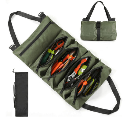 Collapsible Tool Bag Organizer for Hardware Storage | Foldable Tool Kit Bag for Carpentry Electricians Automotive Repairs Outdoor | Portable Buggy Bag Easy Transport