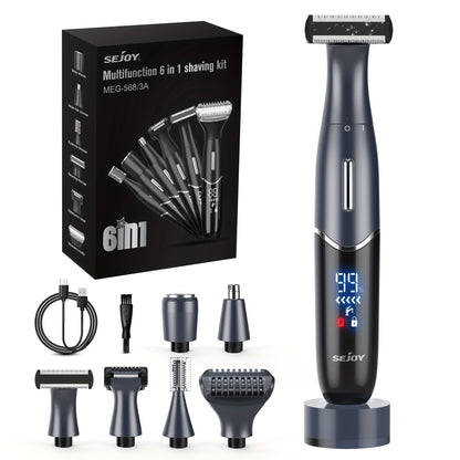 Women's Electric Bikini Trimmer Body Shaver Cordless Painless Razor Replaceable Heads Facial Hair Eyebrow Nose Ear Hair Removal Sensitive Skin