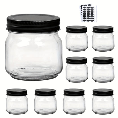 Mason Jars 8oz Glass Jars with Lids – 9/18/27/36 Pack Regular Mouth Canning Jars for Storage, Spices, Jelly, Jam, Honey & Caviar | Dishwasher Safe Spiral Lid Kitchen Storage Containers Set