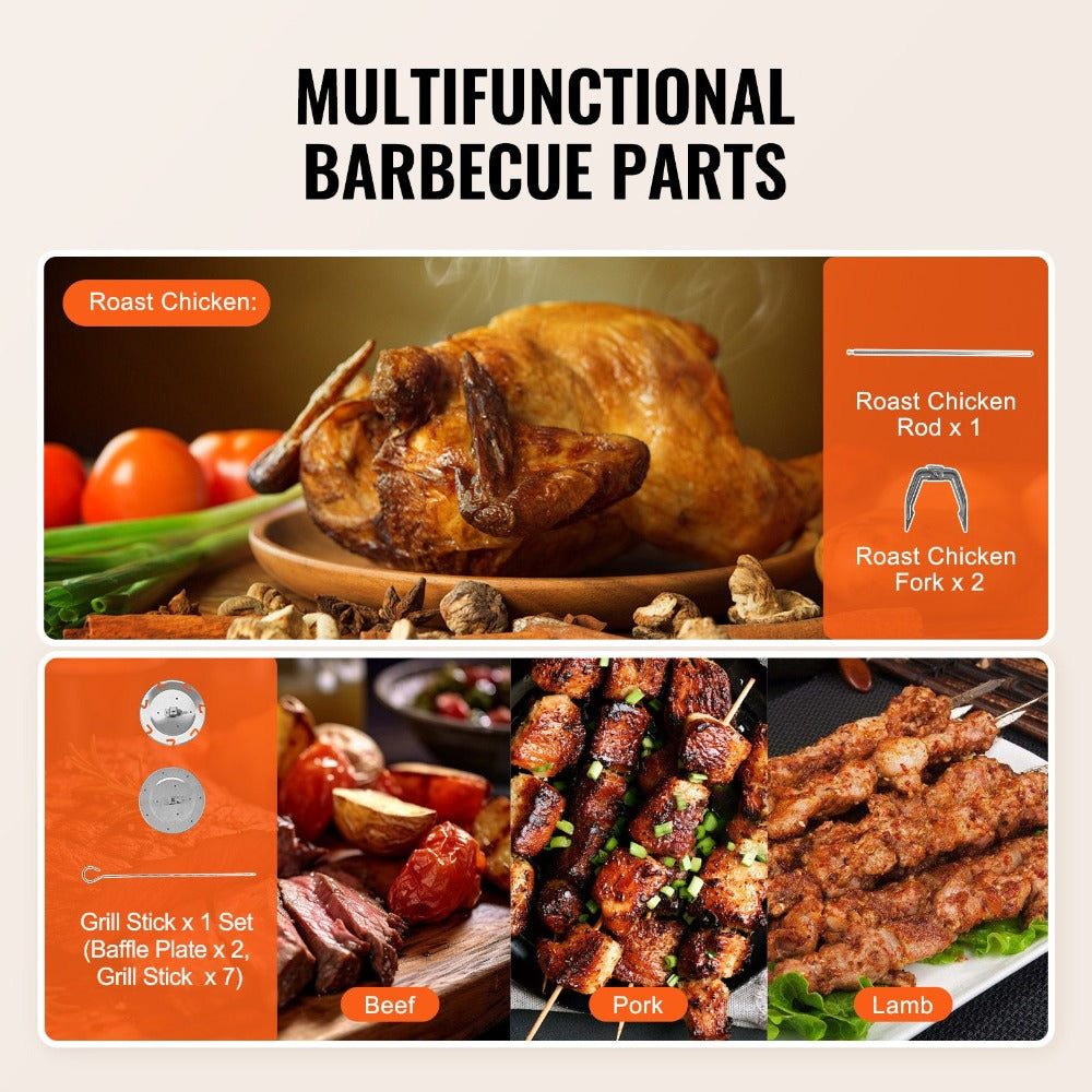 Electric Shawarma Grill Machine 20L Vertical Gyro Rotisserie Doner Kebab Maker Stainless Steel 360 Auto Rotation Timer 419°F Max Temp Multifunctional for Home Family Gatherings