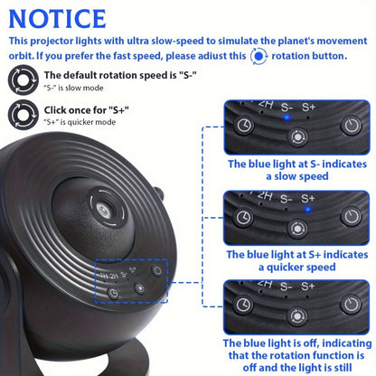 Star Projector Galaxy Aurora Night Light – 13-in-1 Planetarium Projector for Bedroom, Kids Room & Home Theater with Atmospheric LED Lighting