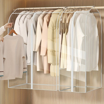 Clear Hanging Garment Bag PVC Zipper Dustproof Closet Organizer for Coats Suits Dresses - Transparent Wardrobe Protector Storage Cover Multiple Sizes