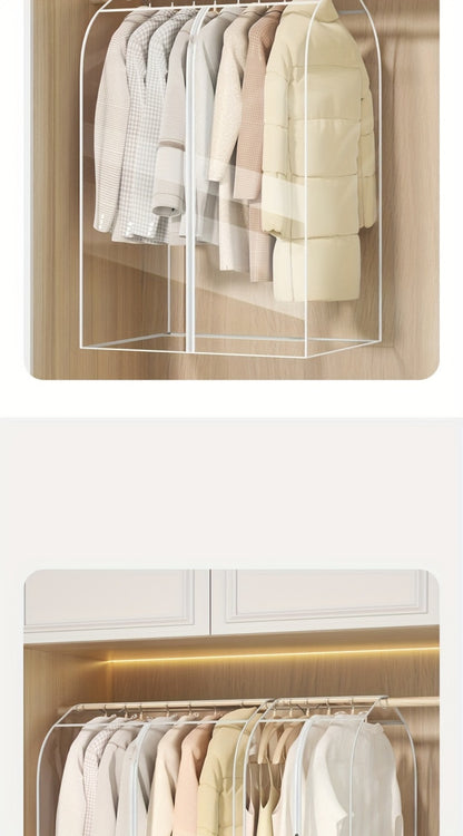Clear Hanging Garment Bag PVC Zipper Dustproof Closet Organizer for Coats Suits Dresses - Transparent Wardrobe Protector Storage Cover Multiple Sizes