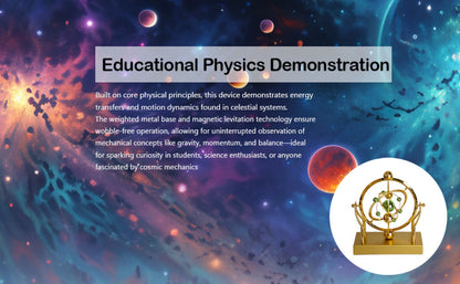 Perpetual Motion Pendulum Desk Decor - Cosmic Swing Solar System Planets Atomic Model Science Demonstration Self-Running No Battery Office Home Physics Gift