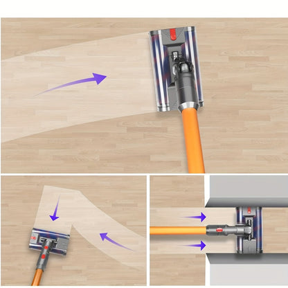 Dyson Replacement Brush Head Double Roller Compatible with V7 V8 V10 V11 V15 360° Swivel Hard Floor Vacuum Cleaner Attachment