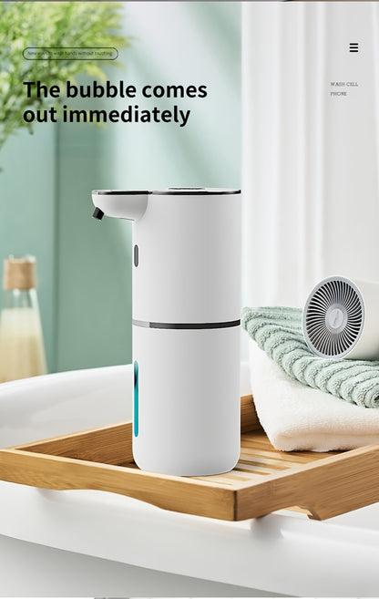 Automatic Sensor Soap Dispenser Foam Type 6 Gear Digital Display - Rechargeable Touchless Large Capacity Countertop or Wall Mount | Black White | Kitchen Bathroom Restroom Hands Free