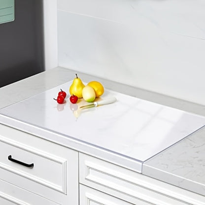 Acrylic Cutting Board Large Anti-Slip 17x23 Inch – Clear & Black Countertop Protector for Kitchen & Restaurant – Food Safe Non-Slip Chopping Board for Fruit, Meat & Meal Prep