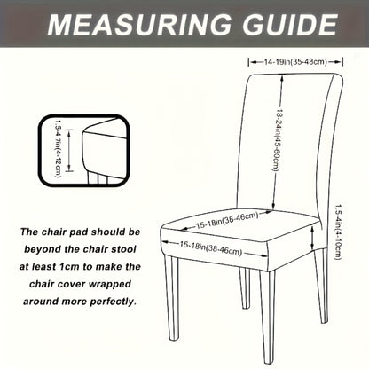 Dining Chair Covers Stretch Velvet Washable Removable Slipcovers Set of 4 or 6 for Kitchen Home Hotel Banquet — Elastic Band Silver Fox Velvet 200GSM
