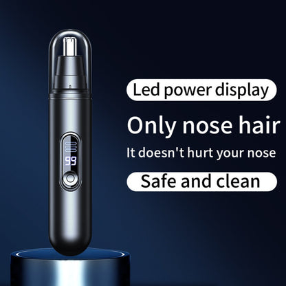 Electric Nose Trimmer with LED Display – USB Rechargeable Painless Facial Hair Removal Device for Men & Women, Nose Ear & Eyebrow Trimmer, Upgraded Grooming Tool, Ideal Gift