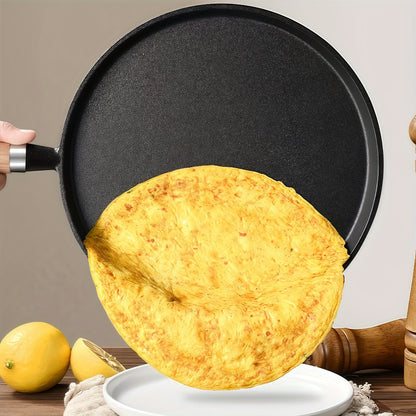 Cast Iron Skillet Non-stick Flat Pan 8.27/9.45/10.63 Inch for Pancakes Eggs & Crepes – Induction Gas Campfire Compatible Breakfast Griddle Pan for Indoor Outdoor Cooking