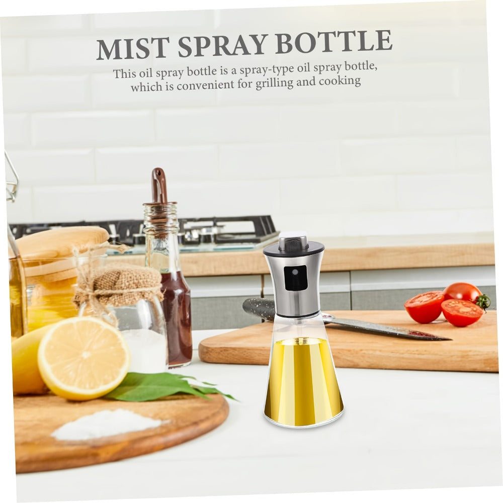Oil Sprayer for Cooking Stainless Steel – Pressurized Glass Olive Oil Spray Bottle for Kitchen BBQ Grilling Baking Air Fryer