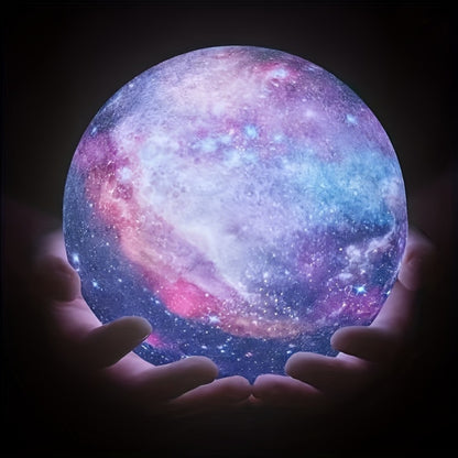 3D Moon Lamp 16 Colors LED Night Light with Remote Control USB Powered Solid Wood Stand 16 Inch Colorful Ball Galaxy Lamp for Bedroom Home Decor Unique Birthday Gift Kids Adults
