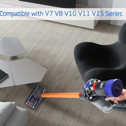 Dyson Replacement Brush Head Double Roller Compatible with V7 V8 V10 V11 V15 360° Swivel Hard Floor Vacuum Cleaner Attachment