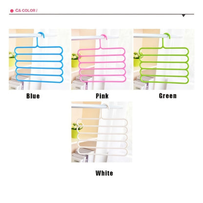 Multi-Layer Pants Hangers Set of 5 – 5-Tier Space Saving Clothes Rack, Slip-Resistant Adjustable Wardrobe Organizer for Pants, Jeans & Clothes, Closet & Laundry Room Storage