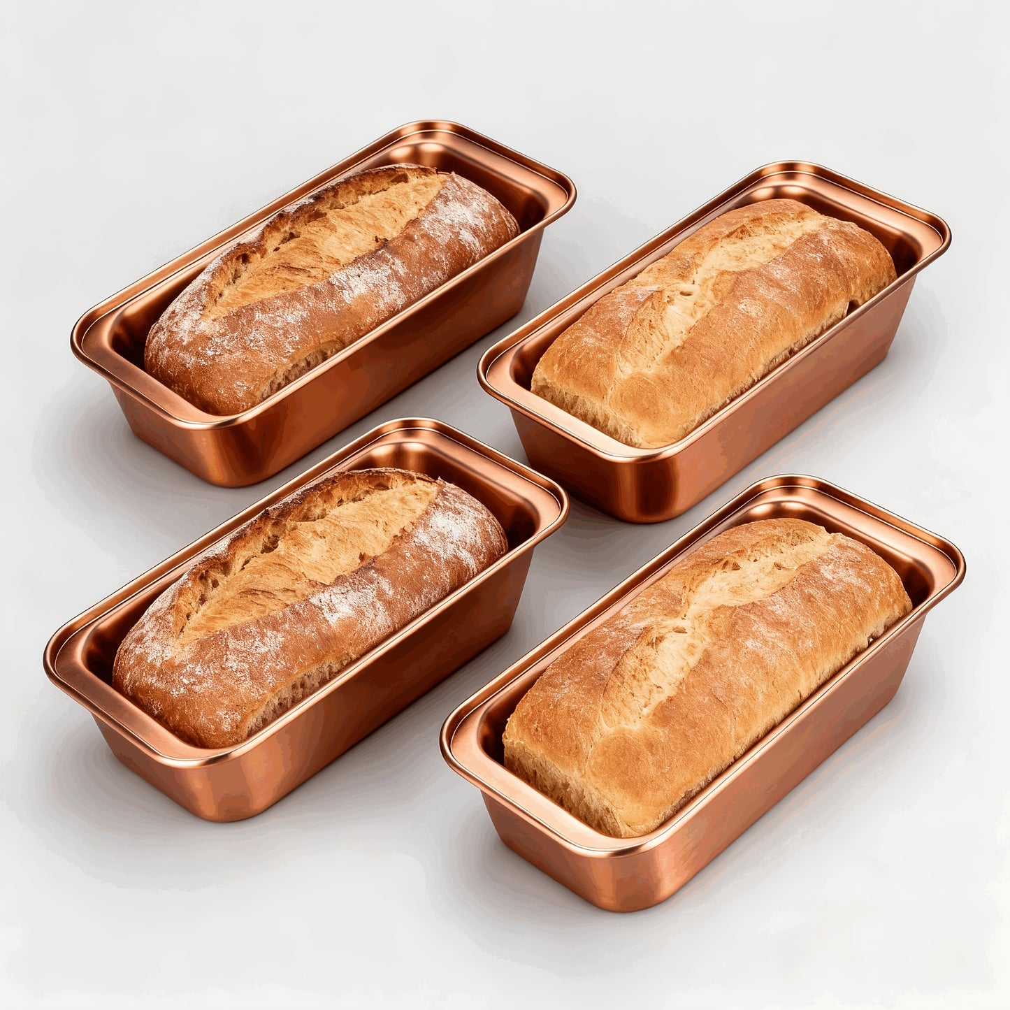 Nonstick Bakeware Pan Set, 8-Piece Carbon Steel Oven Baking Set with Cookie Sheet, 2 Round Cake Pans, Square Pan, Bread Pan, Pizza Pan & 12-Cup Muffin Pan, Complete Kitchen Baking Supplies