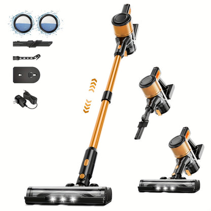 Cordless Stick Vacuum Cleaner 60Kpa 55-Min Runtime - Anti-Tangle Lightweight Handheld Vacuum for Hardwood Floor Carpet Pet Hair Corded Cordless 2200mAh Battery