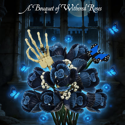 Gothic Skeleton Bouquet Gift Set – Zombie Corpse Bride Floral Arrangement, Dark Aesthetic Home Decor for Women & Teens, Valentine's Day, Mother's Day & Easter Gothic Gift