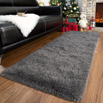 Tie-Dye Shaggy Fluffy Area Rug Non-Slip Machine Washable – Soft Plush Fuzzy Carpet for Bedroom, Living Room, Hallway & Dorm – 6 Colors, 4 Sizes: 2x6, 3x5, 6x9, 8x10 Ft