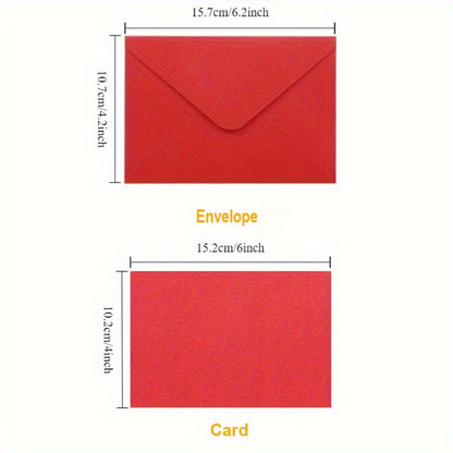 Blank Cards with Envelopes 4x6 Inch | 40 or 80 Sets Colorful Rainbow DIY Greeting Cards | Single Panel Holiday Christmas Birthday Note Cards Bulk Set | A Colors & B Colors for Crafts, Invitations, Thank You