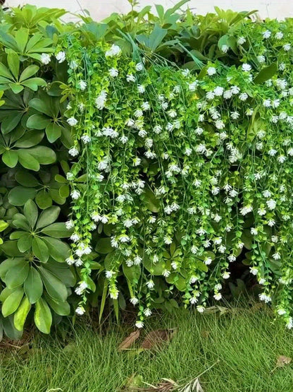 Artificial Hanging Plants UV Resistant Faux Flowers Vine Fake Ferns - 10 Bunches Indoor Outdoor Wedding Patio Balcony Home Decor