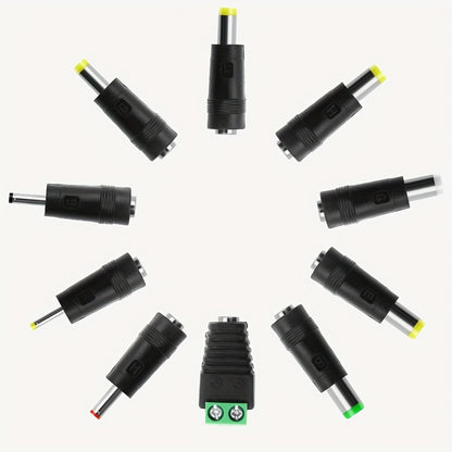 12V 3A DC Power Adapter 36W with 10 Interchangeable Tips - Universal AC 100-240V Input, Short Circuit & Overvoltage Protection, Stable Output for CCTV Camera, LED Strip, Router, TV Box & More