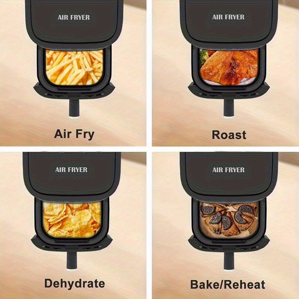 Air Fryer 5 Quart 8-in-1 Electric Hot Air Oven 1350W with LED Touchscreen & 360° Hot Air Circulation – Large Capacity Digital Air Fryer for Fry Roast Bake Grill Dehydrate, Black