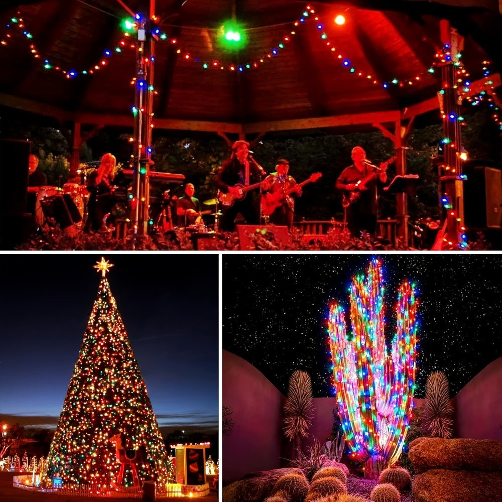 Solar LED Fairy String Lights IP65 Waterproof – 40FT or 80FT with 8 Lighting Modes for Independence Day, Christmas, Wedding, Garden & Yard – White, Warm White, Multi Color, Purple, Orange & Blue