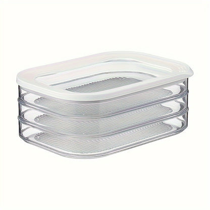 Food Storage Container Leak-Proof Reusable Airtight Sealed Box for Meat Fruits Vegetables Kitchen Organizer Fridge Pantry Meal Prep