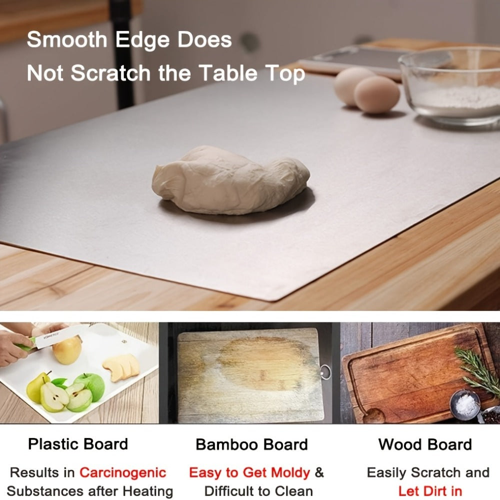 Stainless Steel Cutting Board Extra Large 27.5"×19.7" Double-Sided 304 Steel Board for Home & Commercial Kitchen - Countertop Protector Breadboard Easy Clean Durable